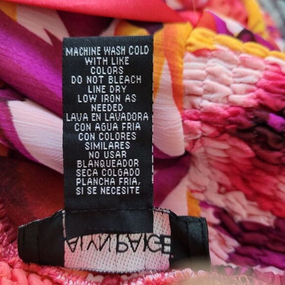 Alyn Paige Dress Womens 8 Tiered‎ Ruffled Midi Spaghetti Strap Multicolor Floral - Picture 11 of 11